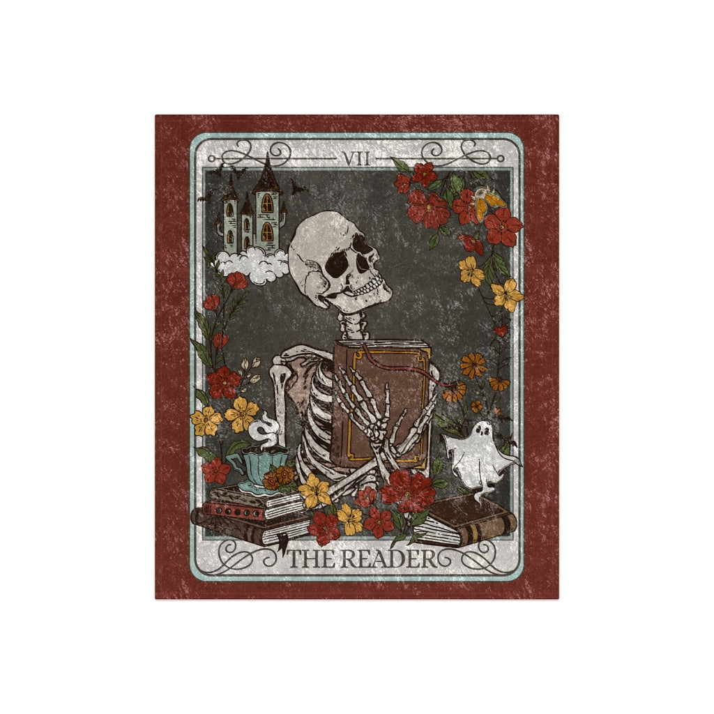 The Reader Tarot Card Crushed Velvet Blanket