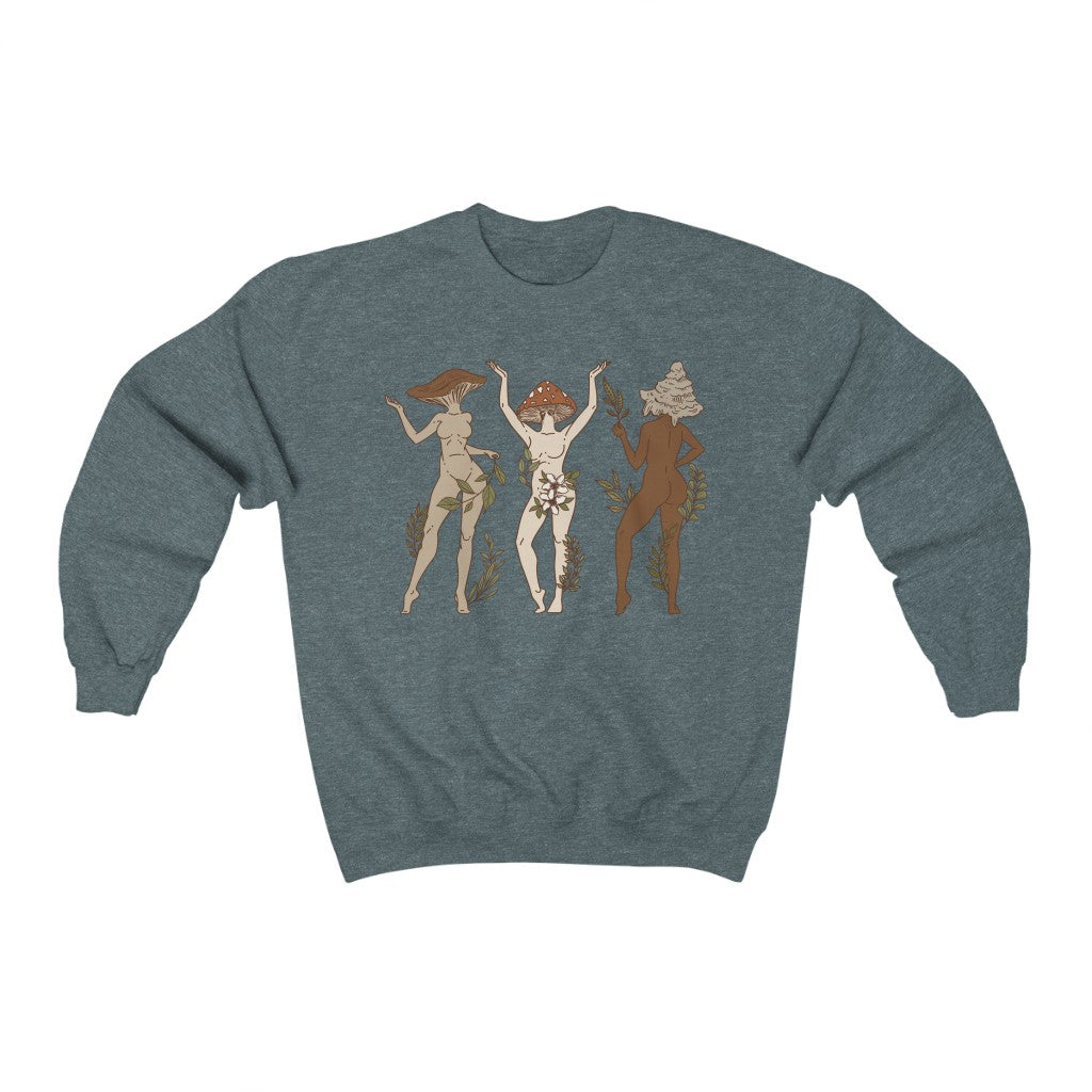 Mushroom Ladies Color Crewneck Sweatshirt - Esdee