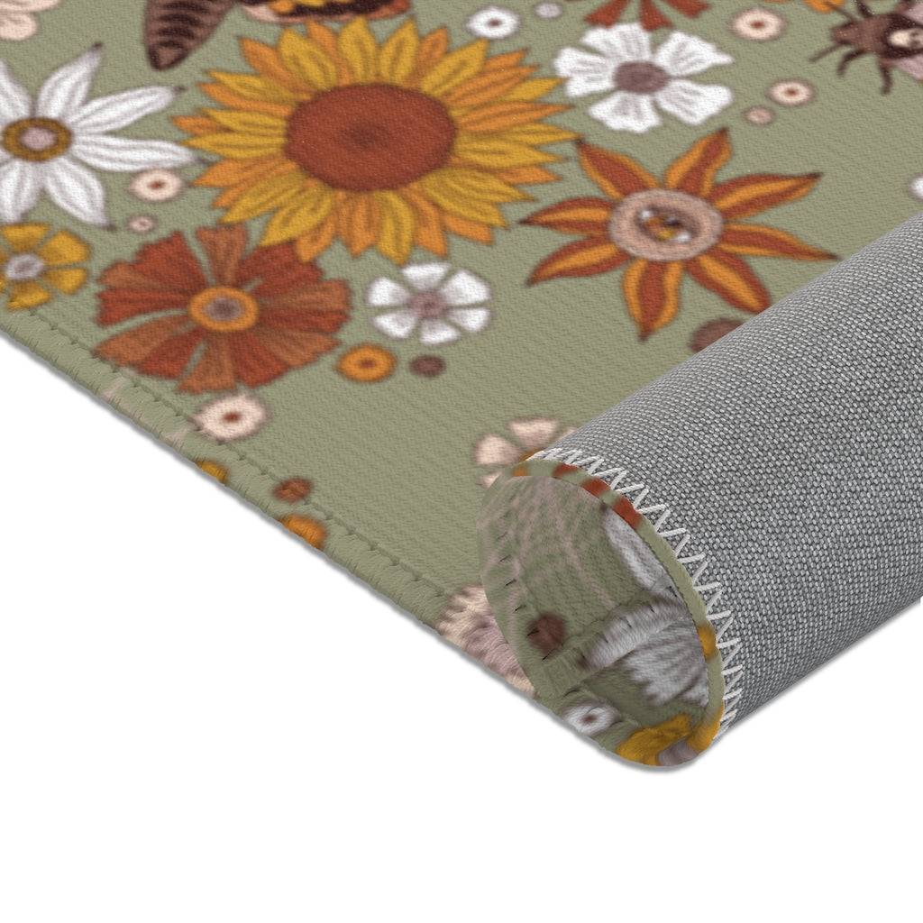 Retro Moth Area Rug - Esdee