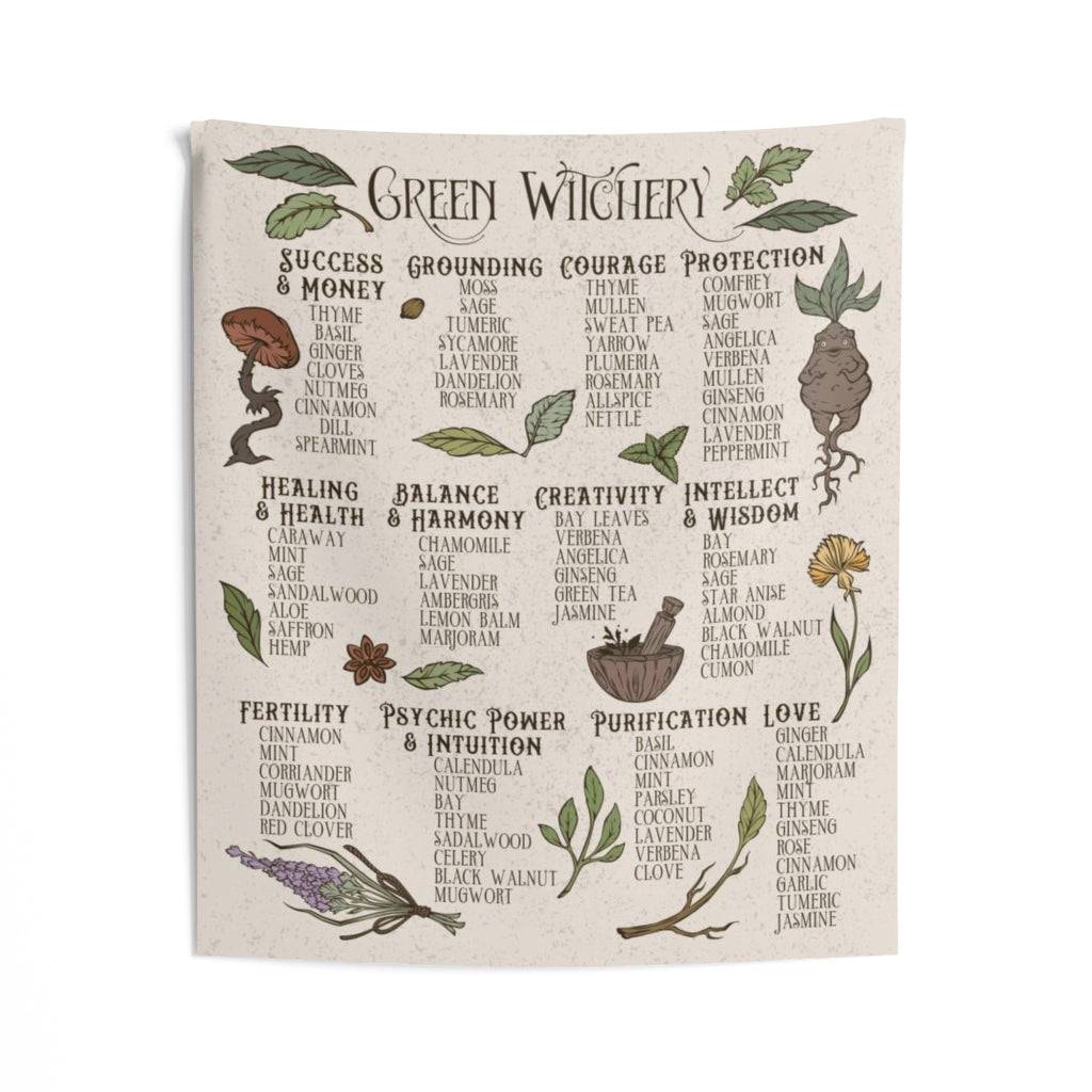 Green Witchery Indoor Wall Tapestry - Esdee