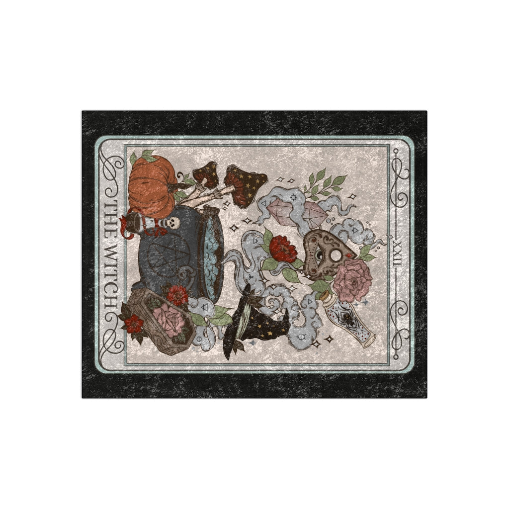 The Witch Tarot Card Crushed Velvet Blanket