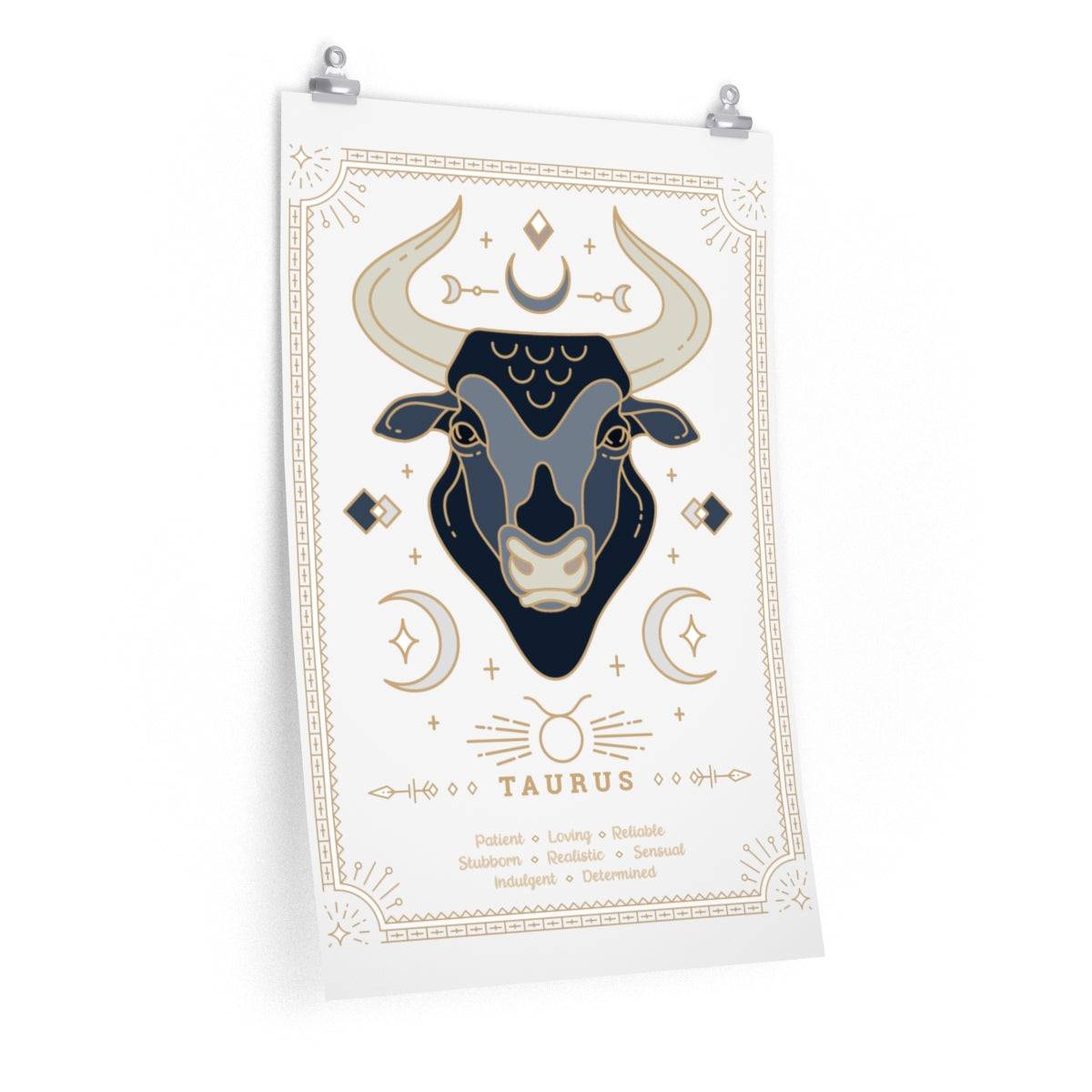 Taurus Vintage Zodiac Sign Poster Art Print Esdee