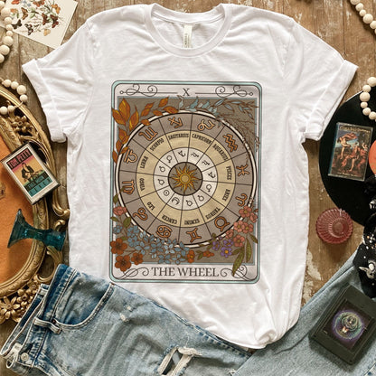 The Wheel Tarot Card Unisex T-Shirt -Esdee