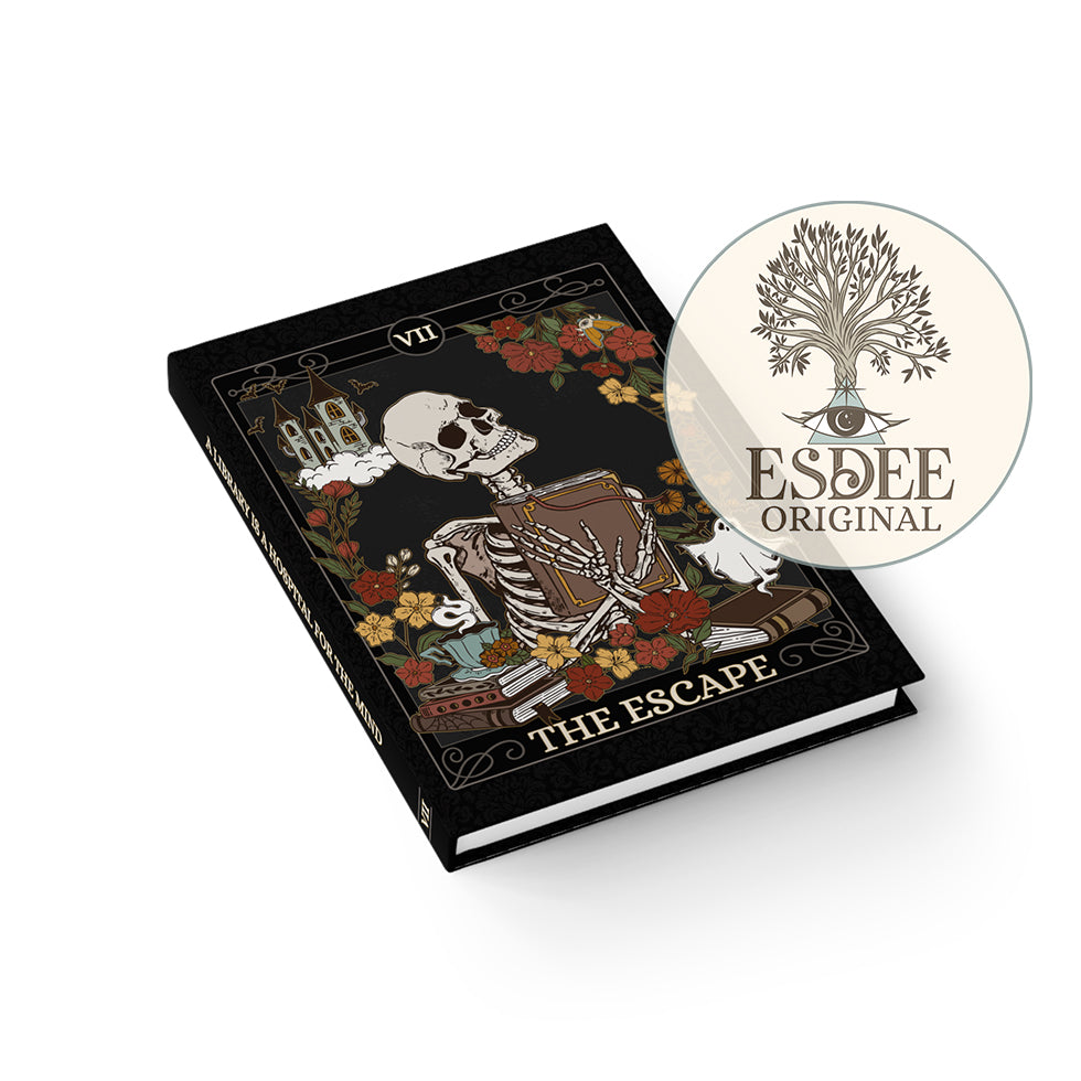 The Escape Custom Tarot Card Notebook, Skeleton Reader Grimoire - Esdee
