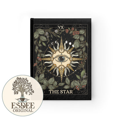 The Star Custom Tarot Card Hardcover Notebook. Star Evil Eye Grimoire - Esdee