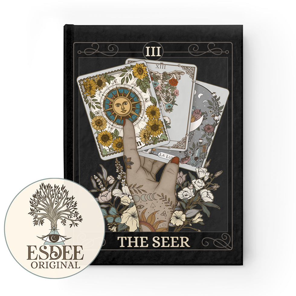 The Seer Custom Tarot Card Hardcover Notebook. Tarot Card PSychic Reading Grimoire - Esdee