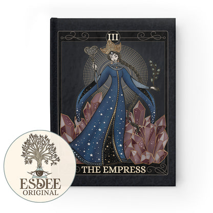 The Empress Custom Tarot Card Hardcover Notebook. Mystical Queen Grimoire - Esdee
