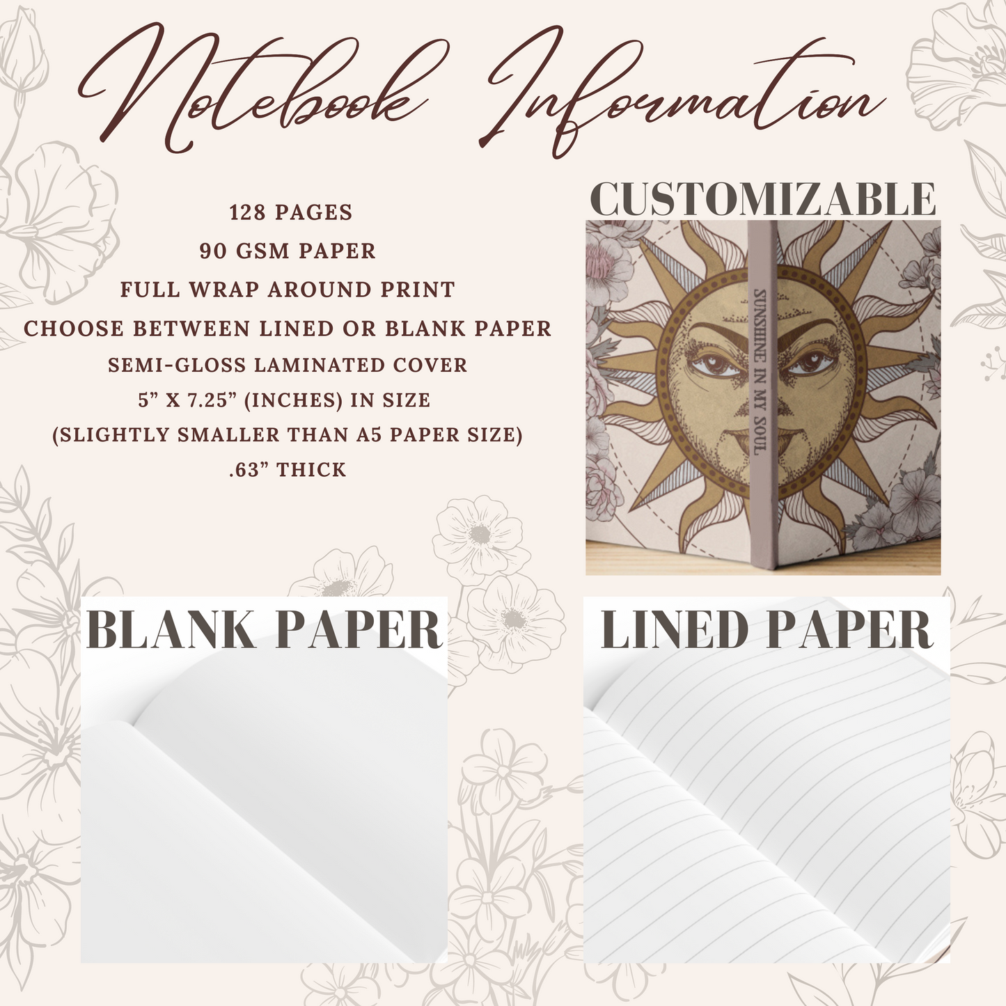 The Muse Custom Tarot Card Hardcover Notebook