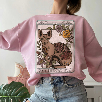The Cat Tarot Card Crewneck Sweatshirt Esdee