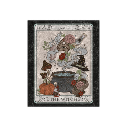 The Witch Tarot Card Crushed Velvet Blanket