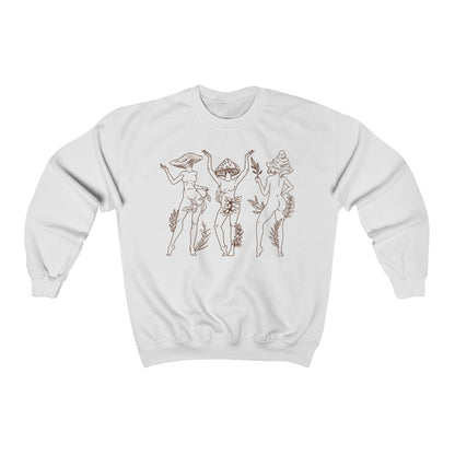 Mushroom Ladies Line Crewneck Sweatshirt - Esdee