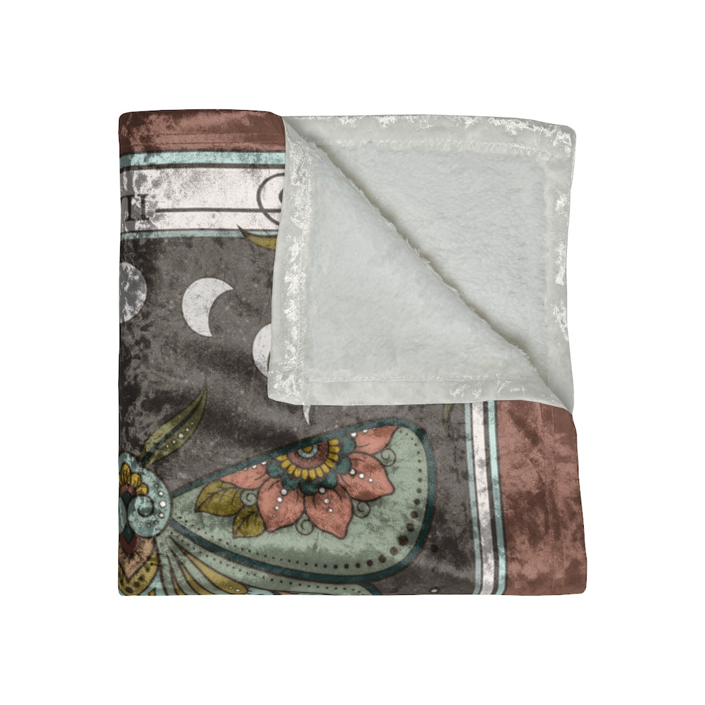 The Metamorphosis Tarot Card Crushed Velvet Blanket