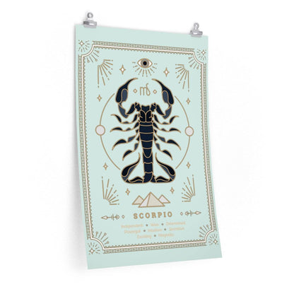 Scorpio Vintage Zodiac Sign Poster Art Print Esdee