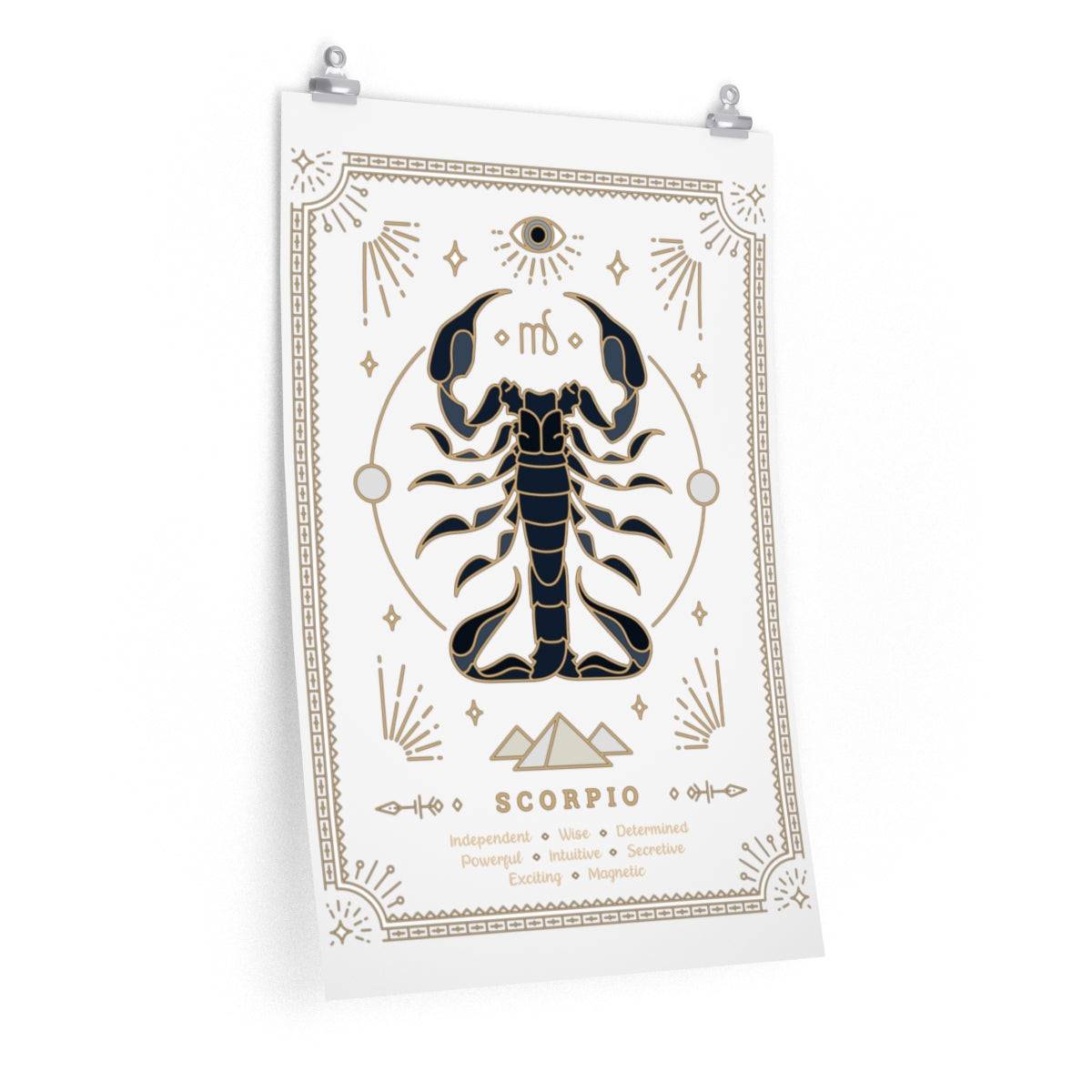 Scorpio Vintage Zodiac Sign Poster Art Print Esdee