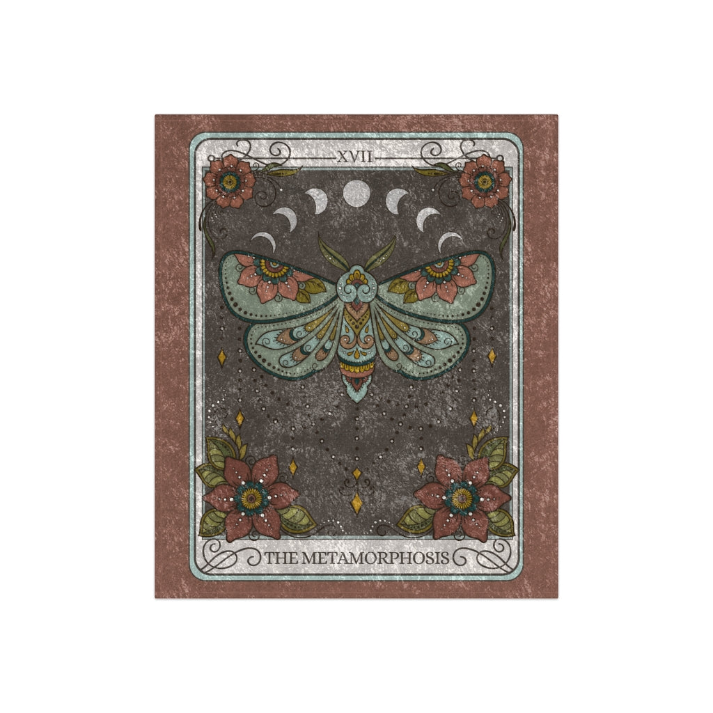 The Metamorphosis Tarot Card Crushed Velvet Blanket