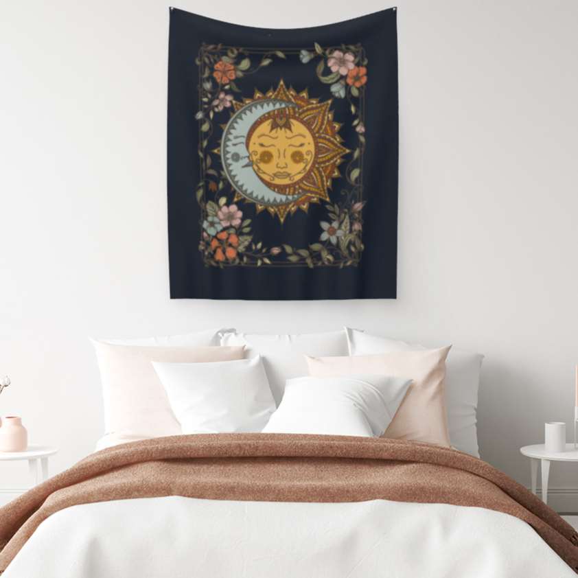 Sun and Moon Indoor Wall Tapestry Esdee
