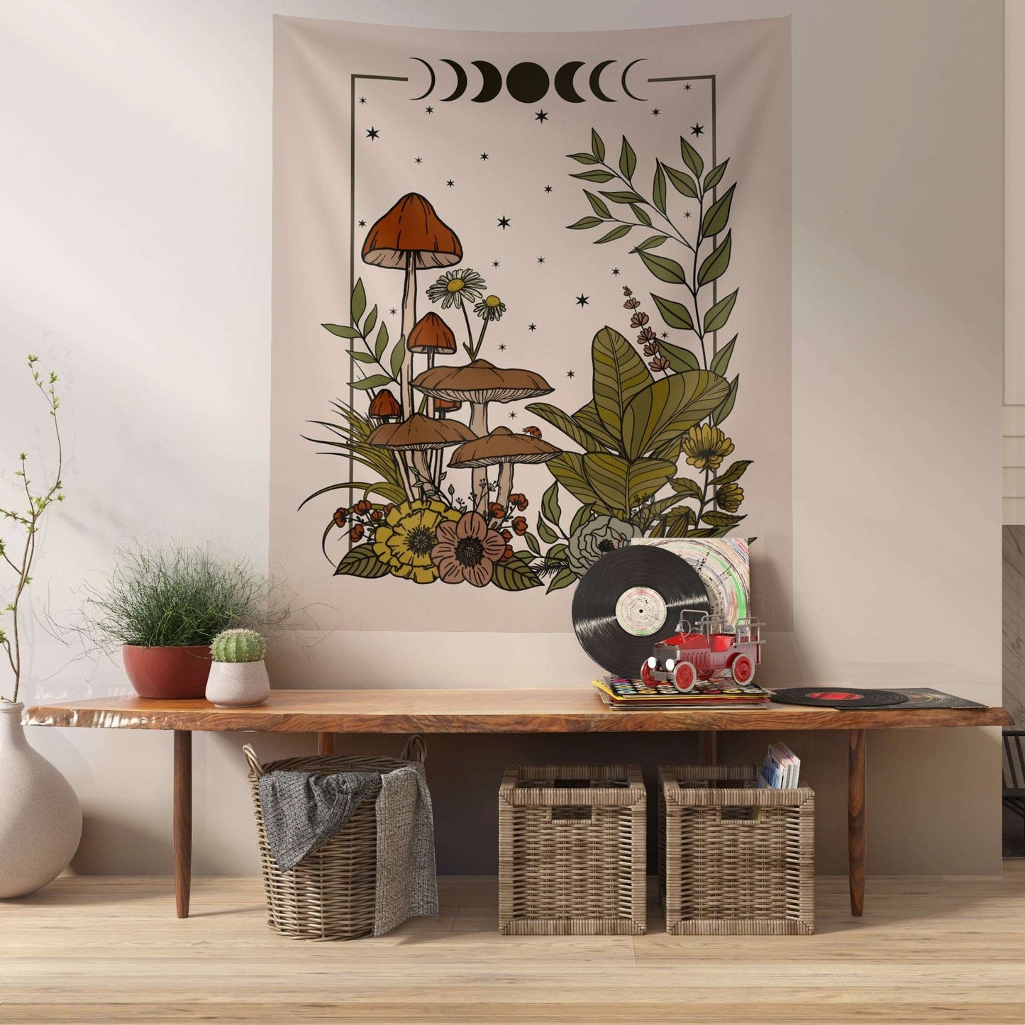 Mushroom Indoor Wall Tapestry Esdee